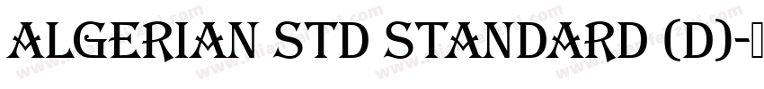 Algerian Std Standard (D)字体转换